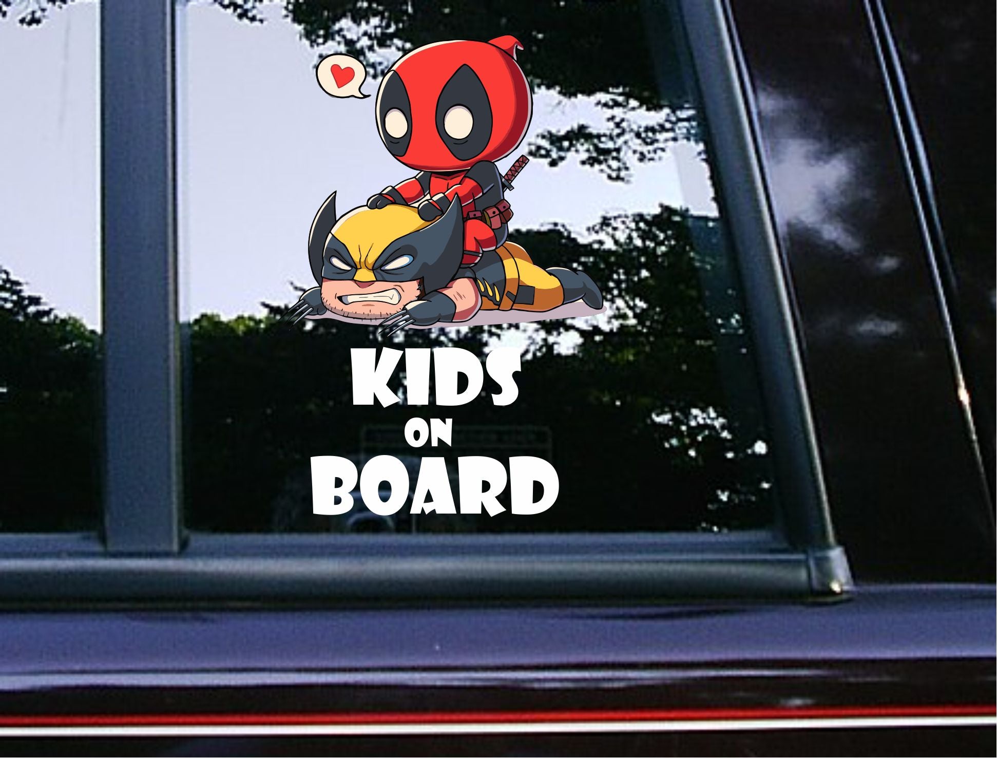 Kids on Board Deadpook Wolverine