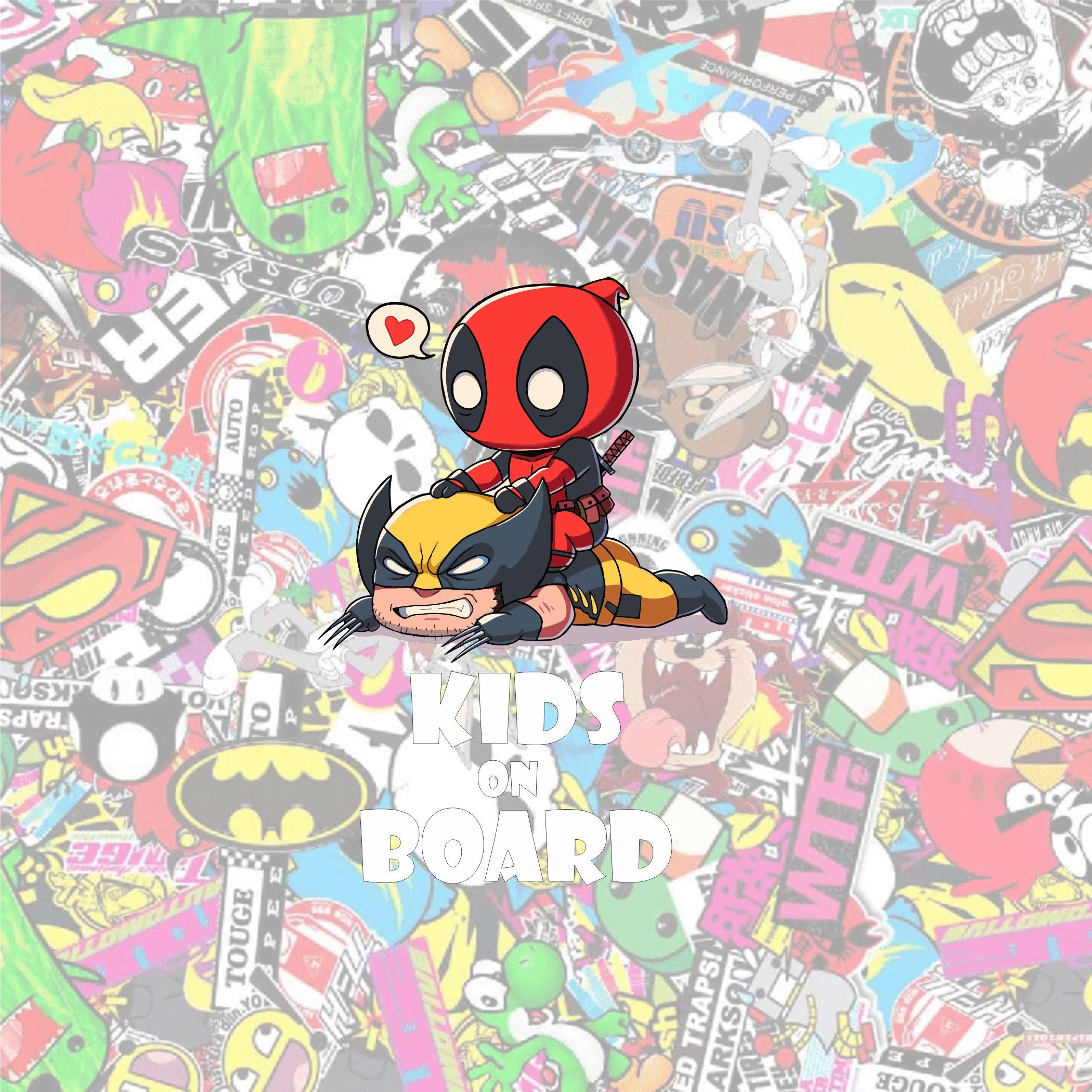 Kids on Board Deadpook Wolverine