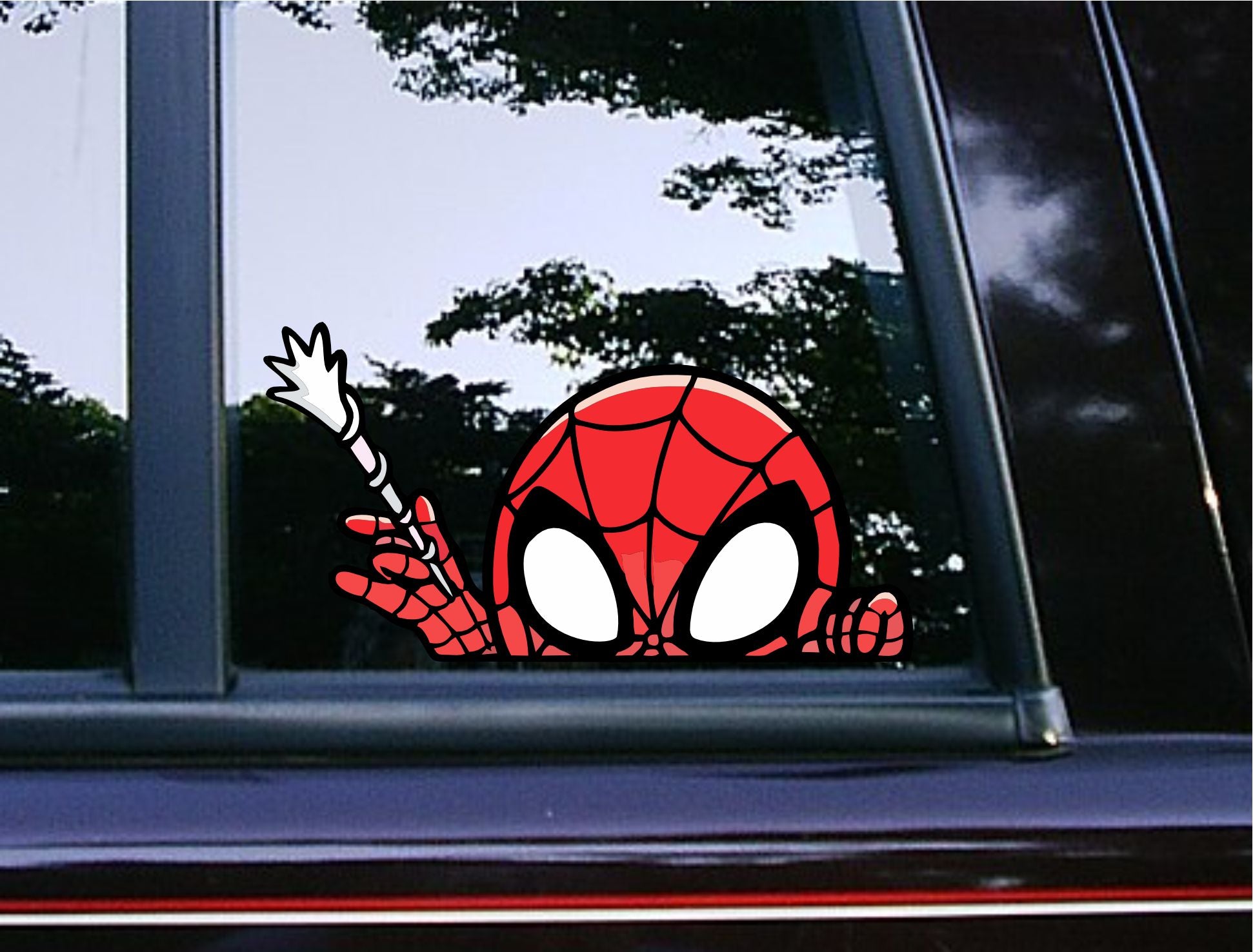 Cute Chibi Spider-Man Web Peeker