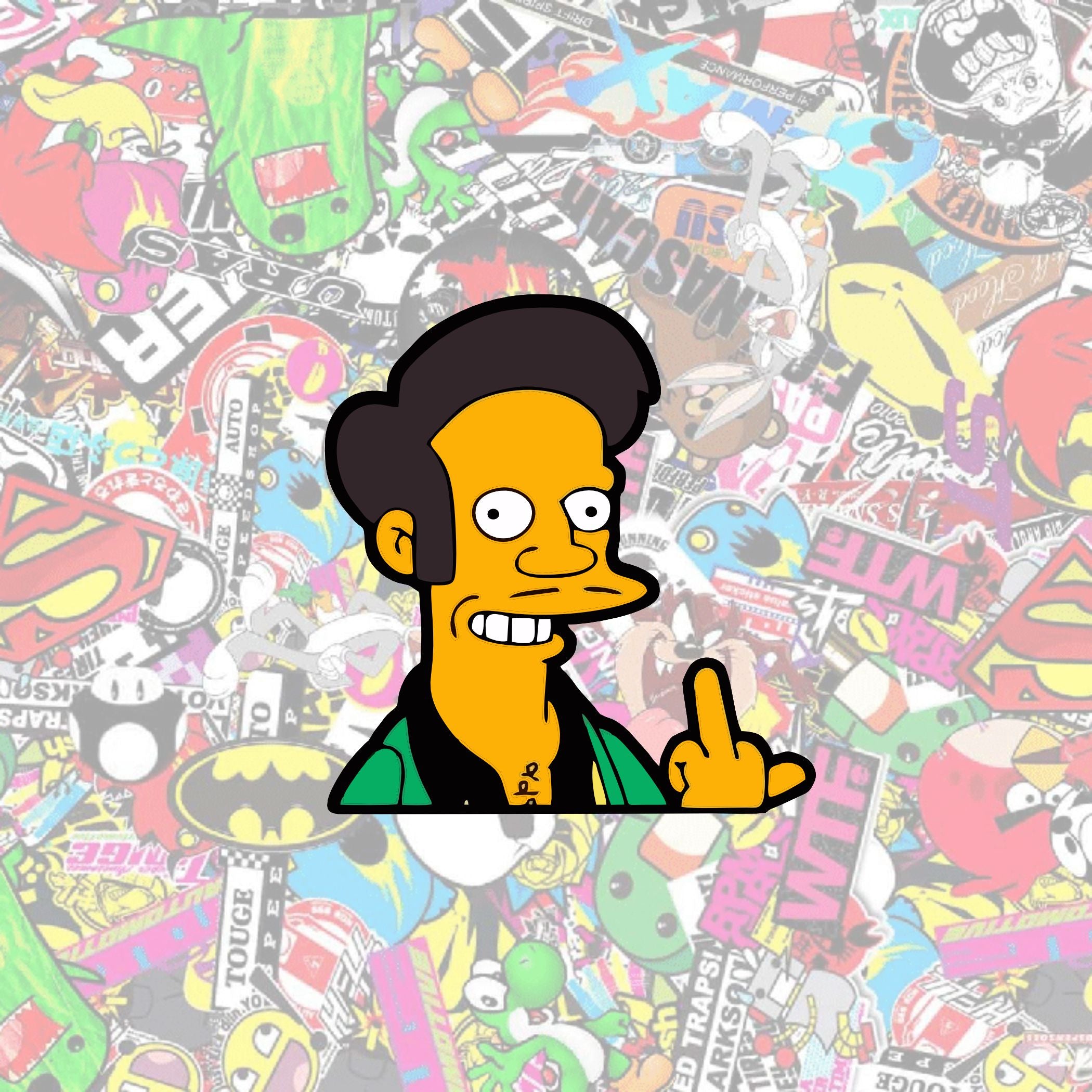Apu Middle Finger Peeker