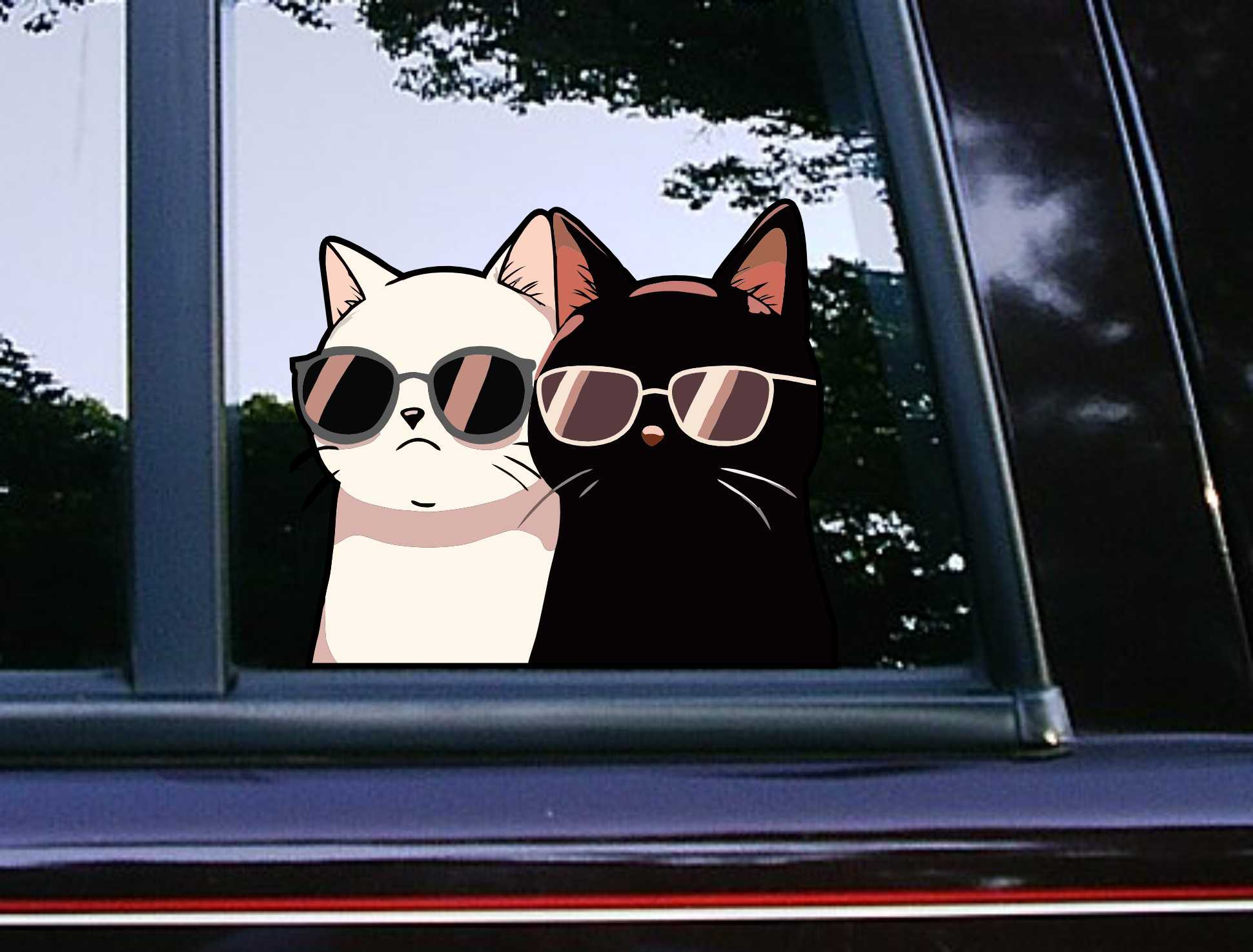 Cute Cats Glasses Peeker
