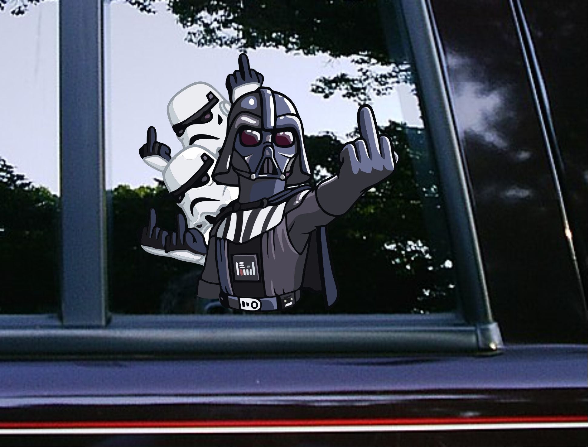 Darth Vader & Storm Trooper Middle Finger Peeker