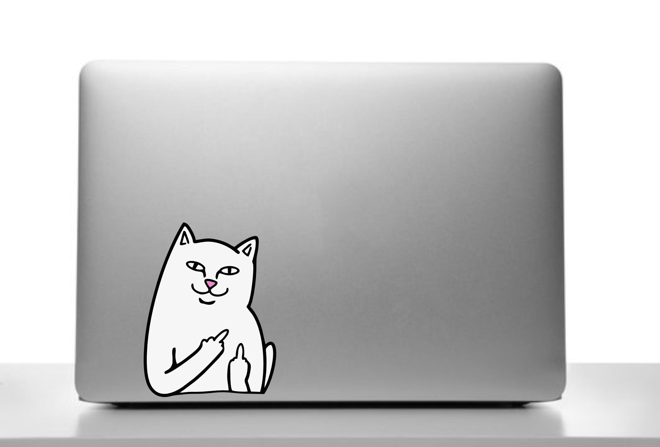 Flipping off Cat Meme Peeker