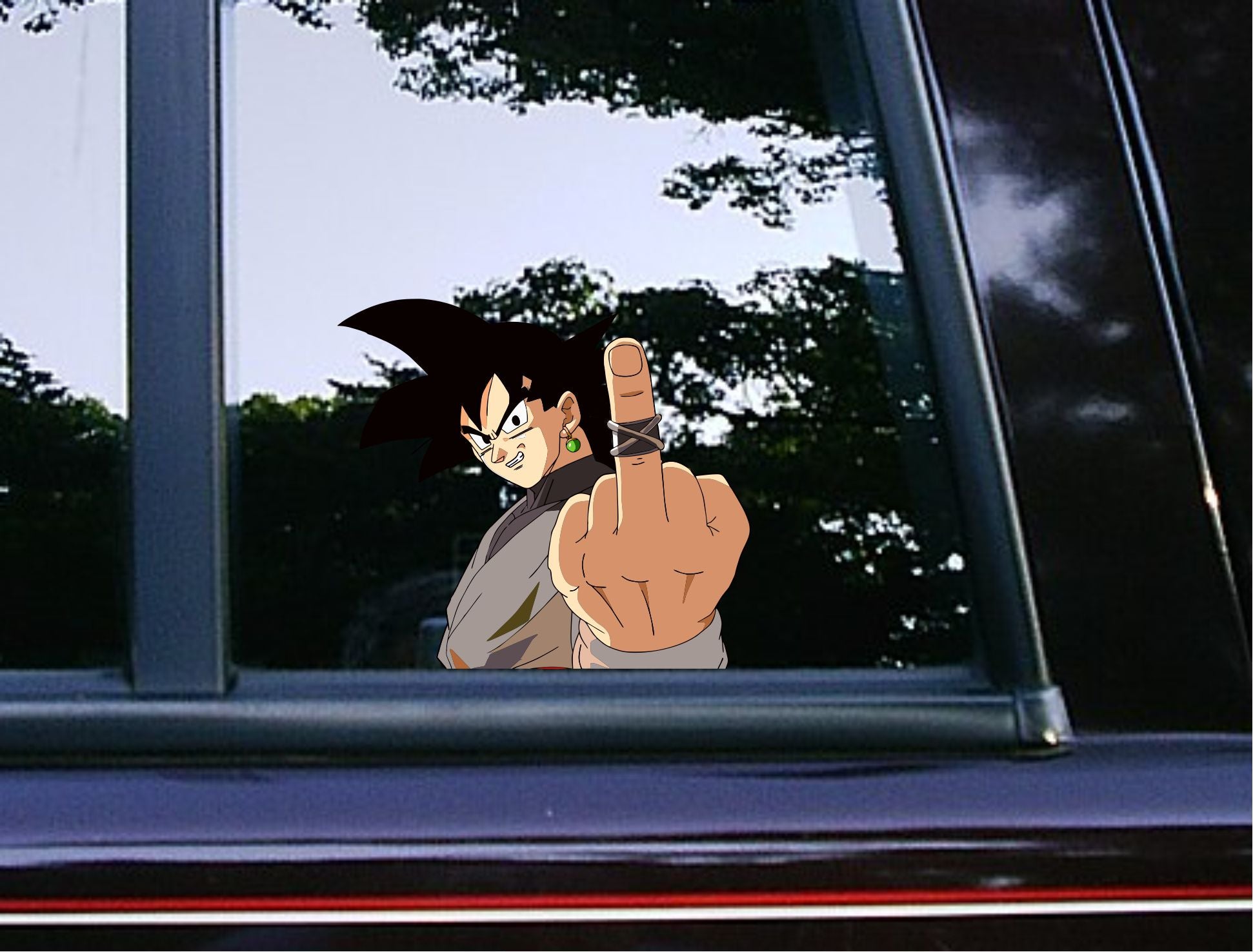 Goku Middle Finger Peeker