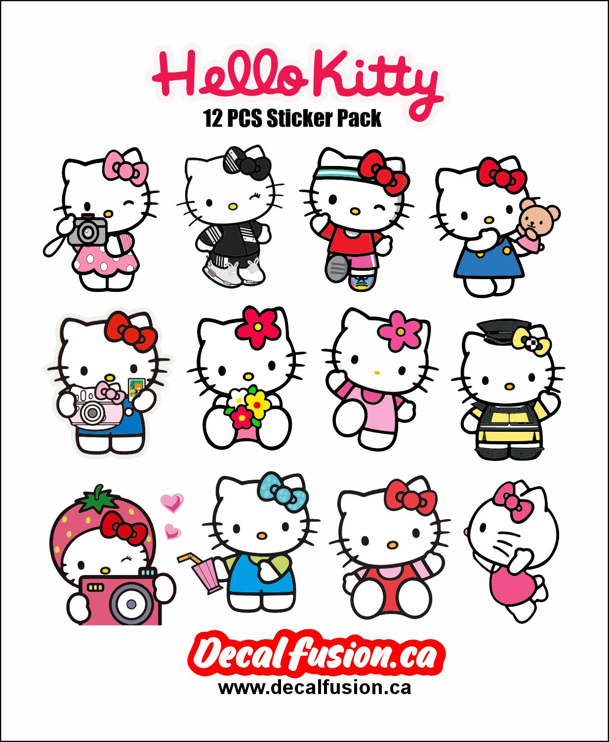 12 PCS Hello Kitty Sticker Pack