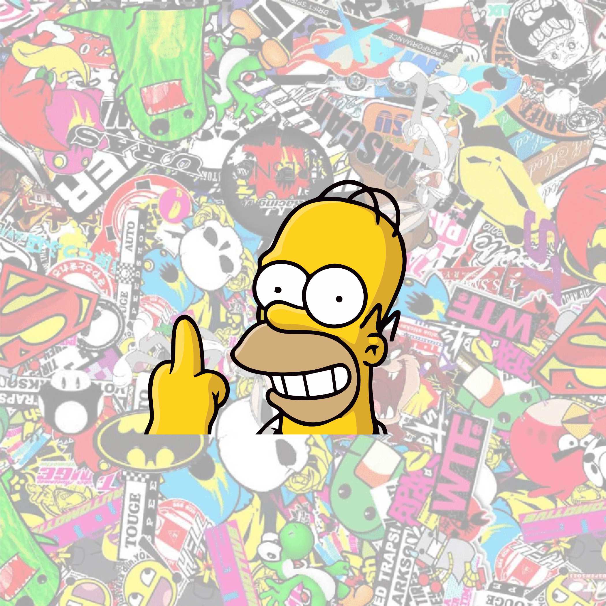 Homer Simpson Middle Finger