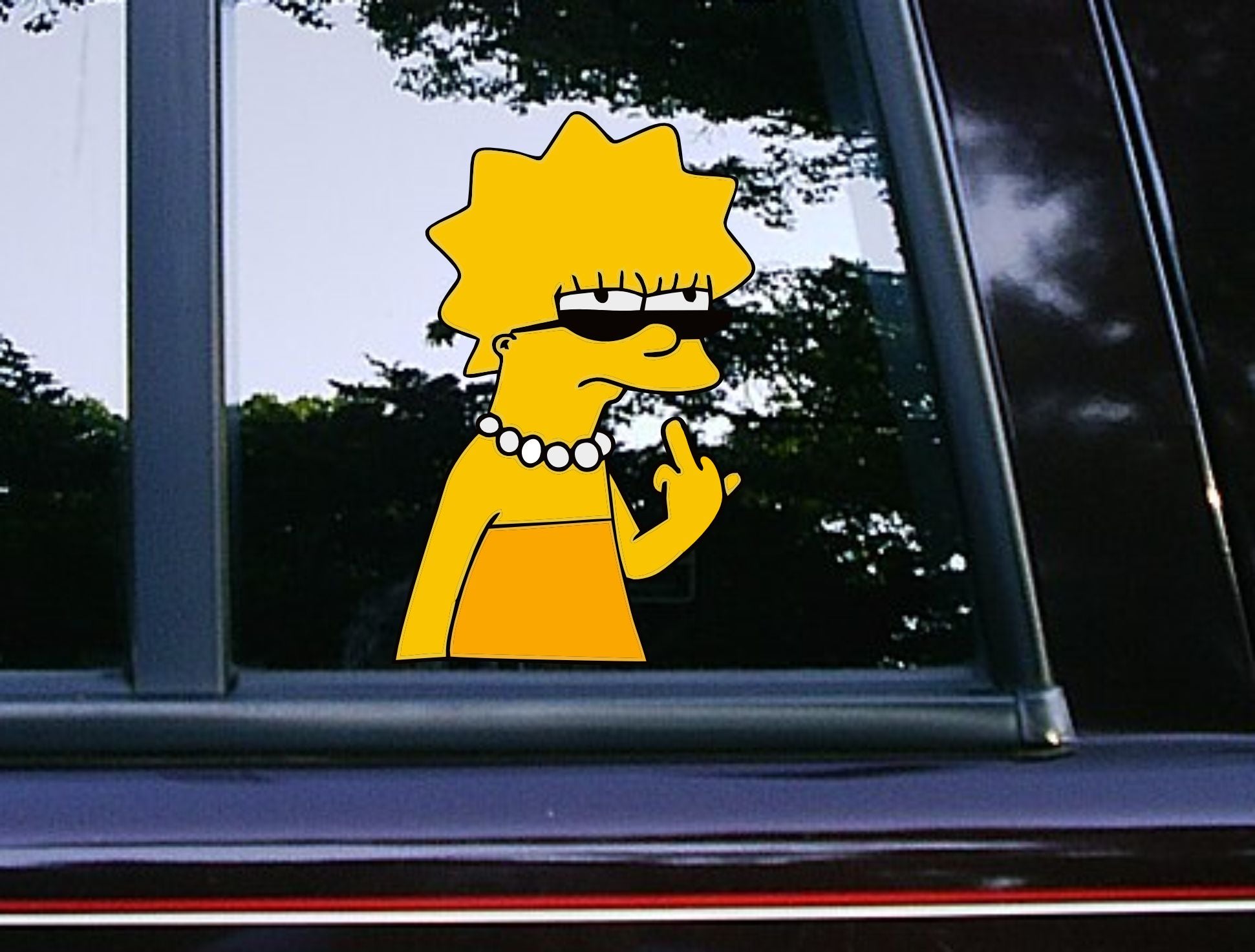 Lisa Simpsons Middle Finger Peeker