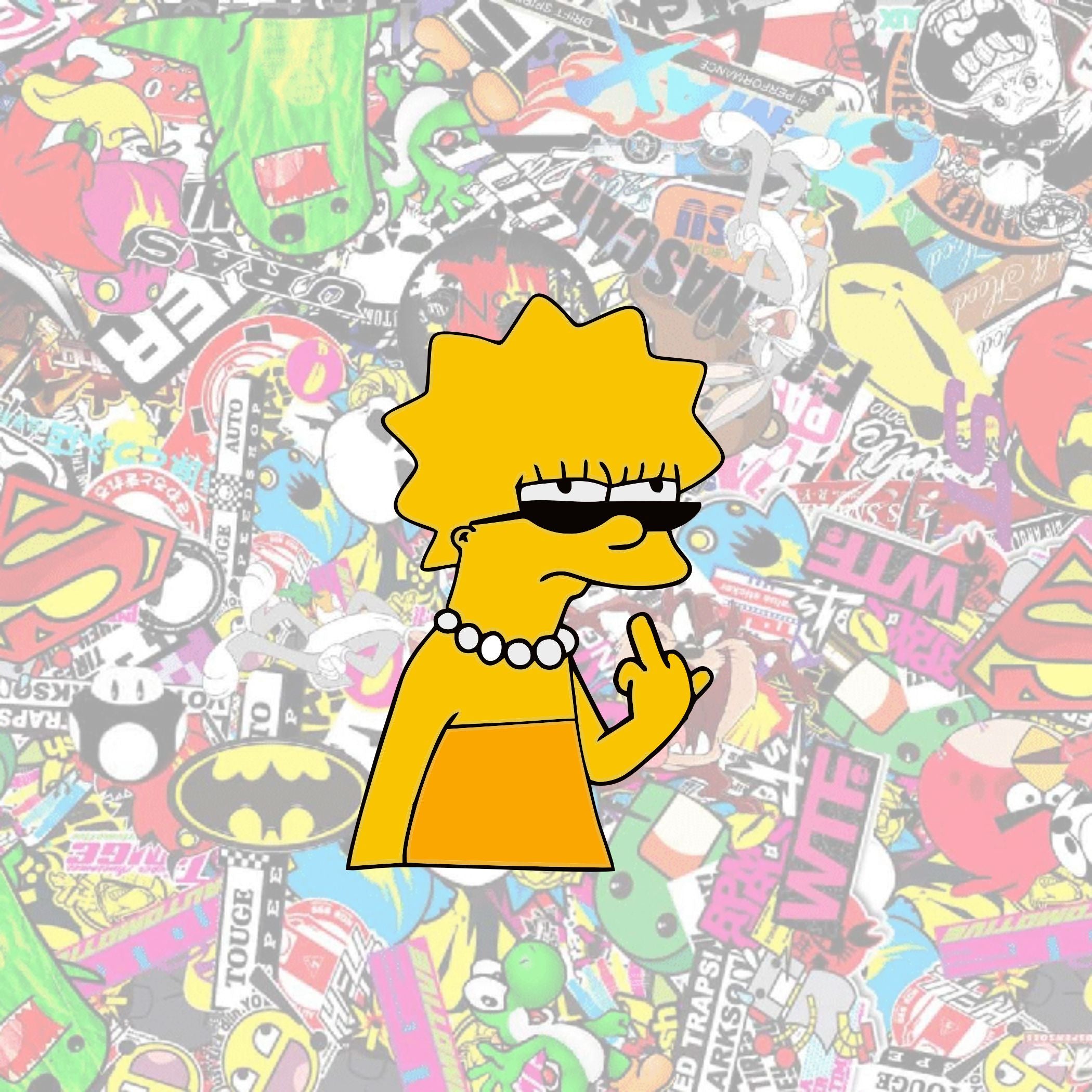 Lisa Simpsons Middle Finger Peeker