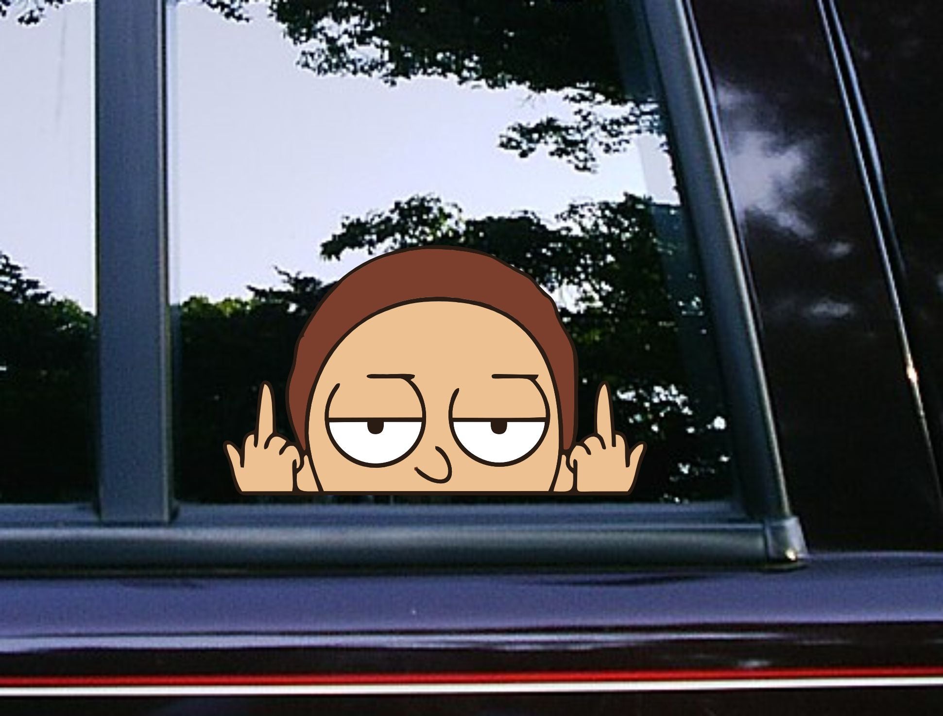 Morty Middle Finger Peeker