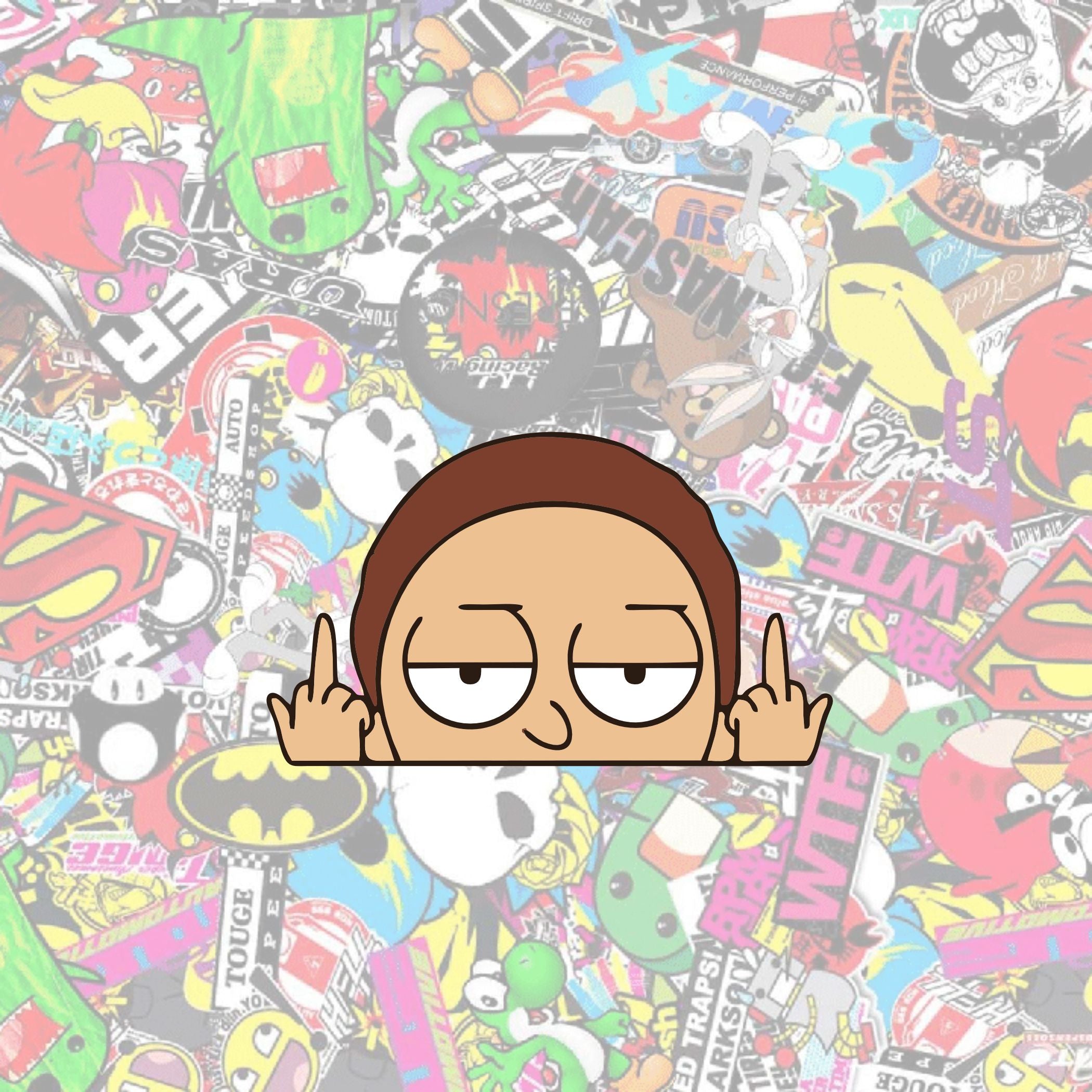 Morty Middle Finger Peeker