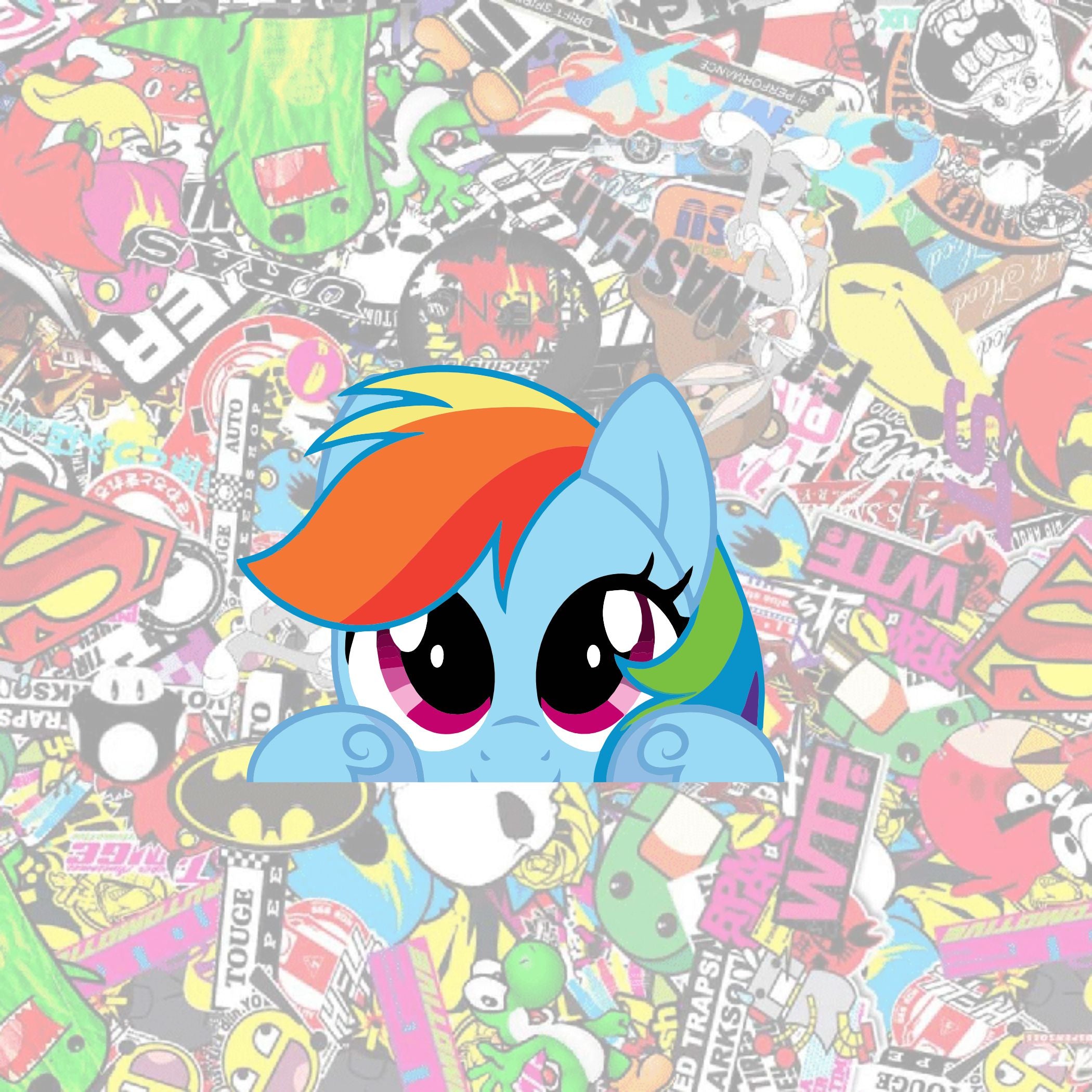 Cute Rainbow Dash Peeker