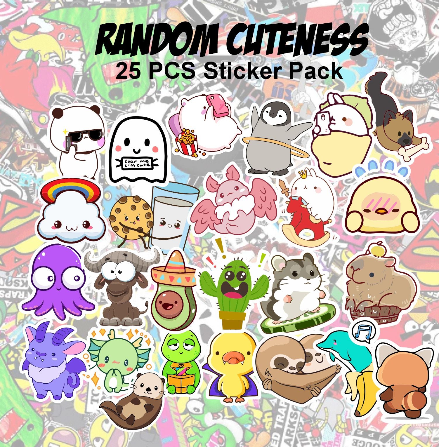 25 PCS Random Cuteness Sticker Pack