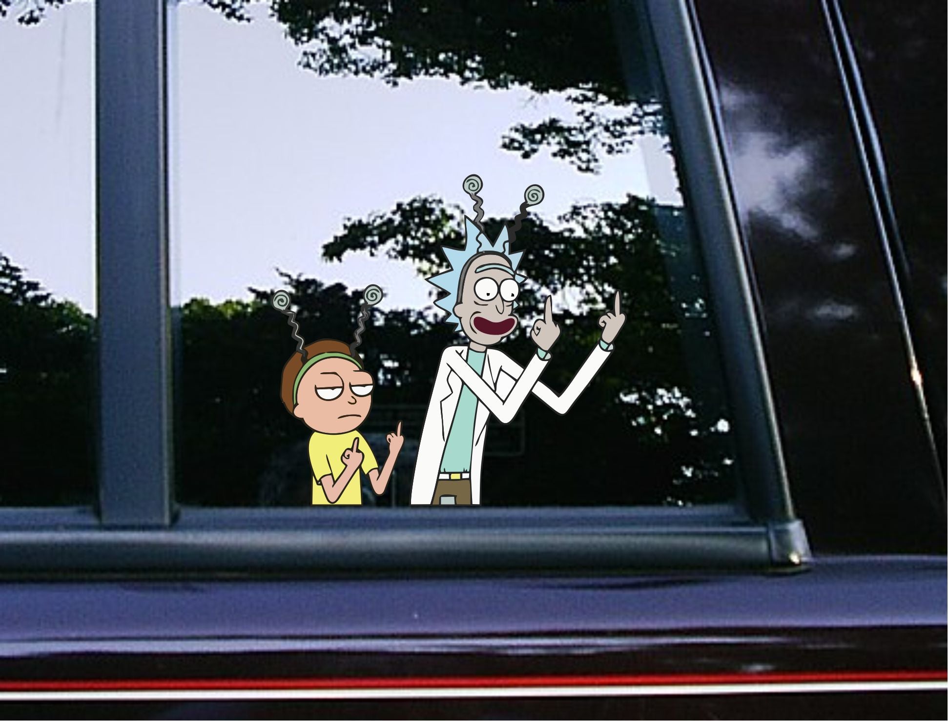 Rick and Morty Middle Finger Peeker