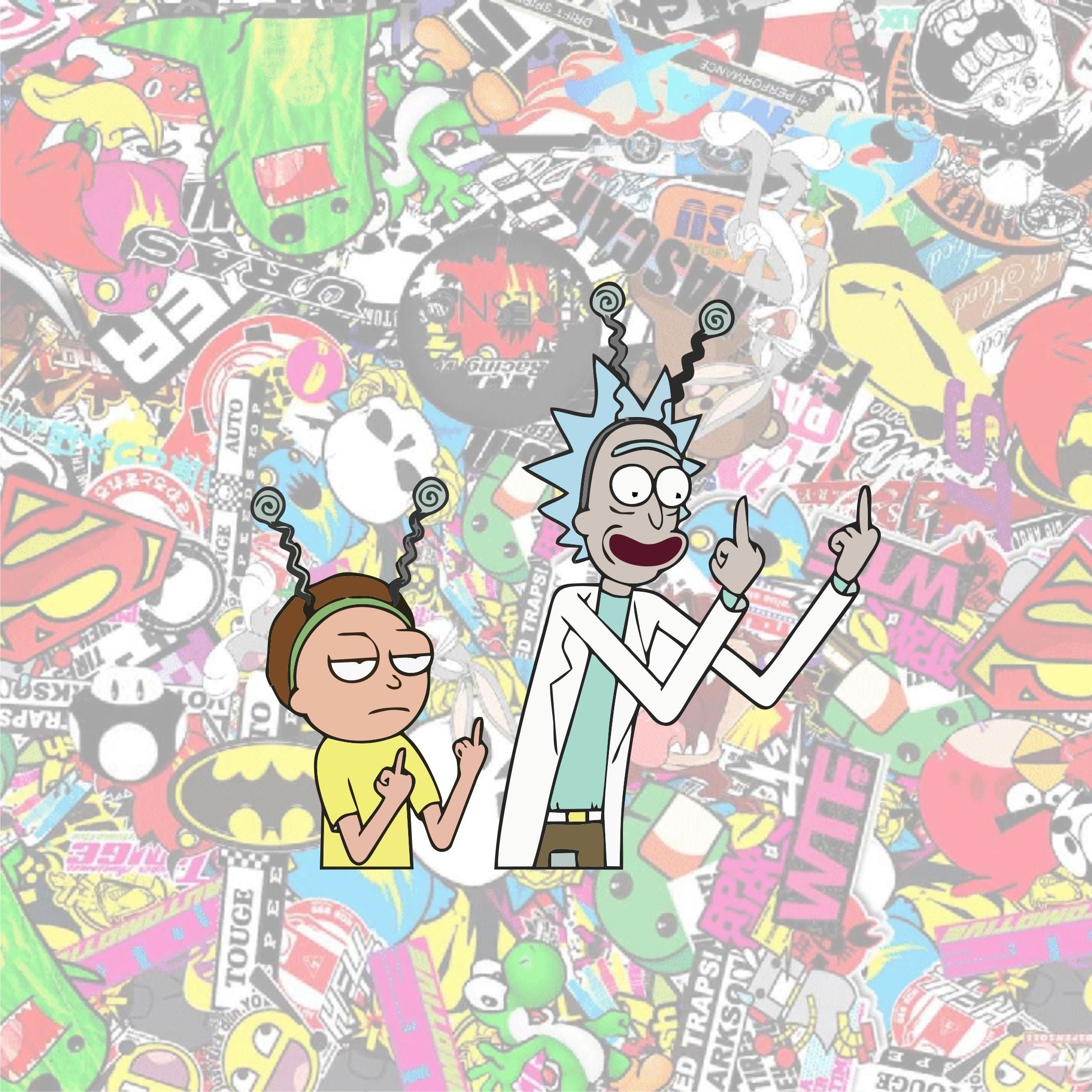Rick and Morty Middle Finger Peeker
