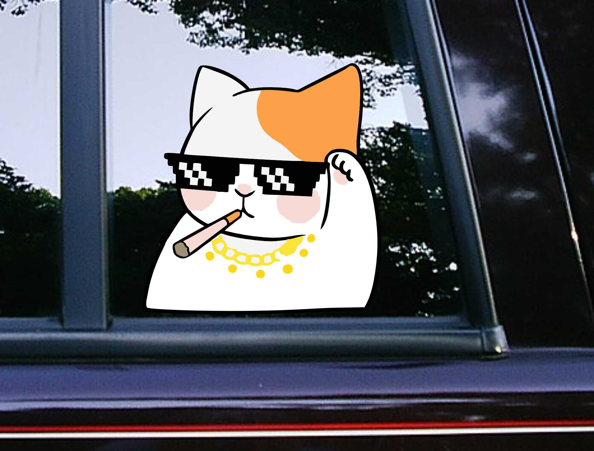 Thug Life Cat Peeker