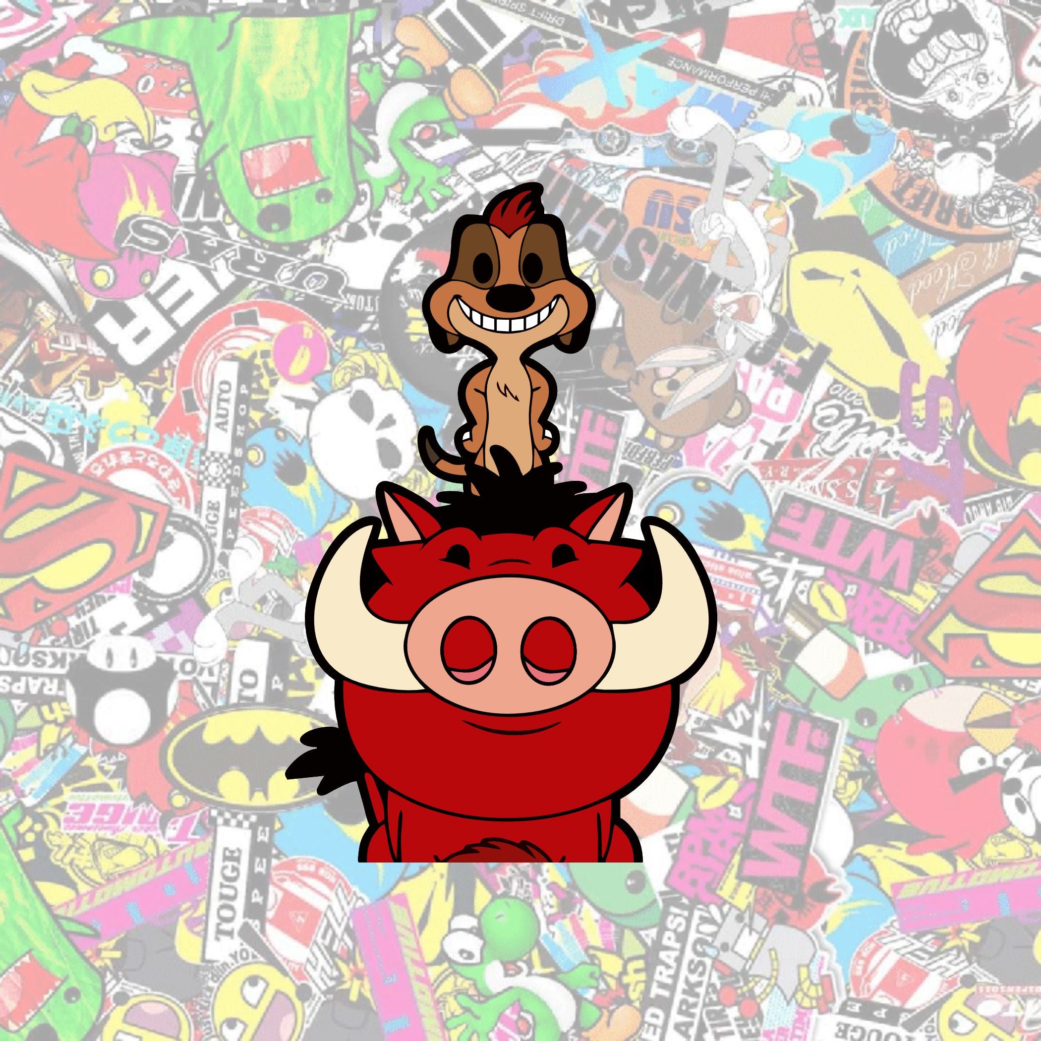 Timon and Pumba Chibi Peeker