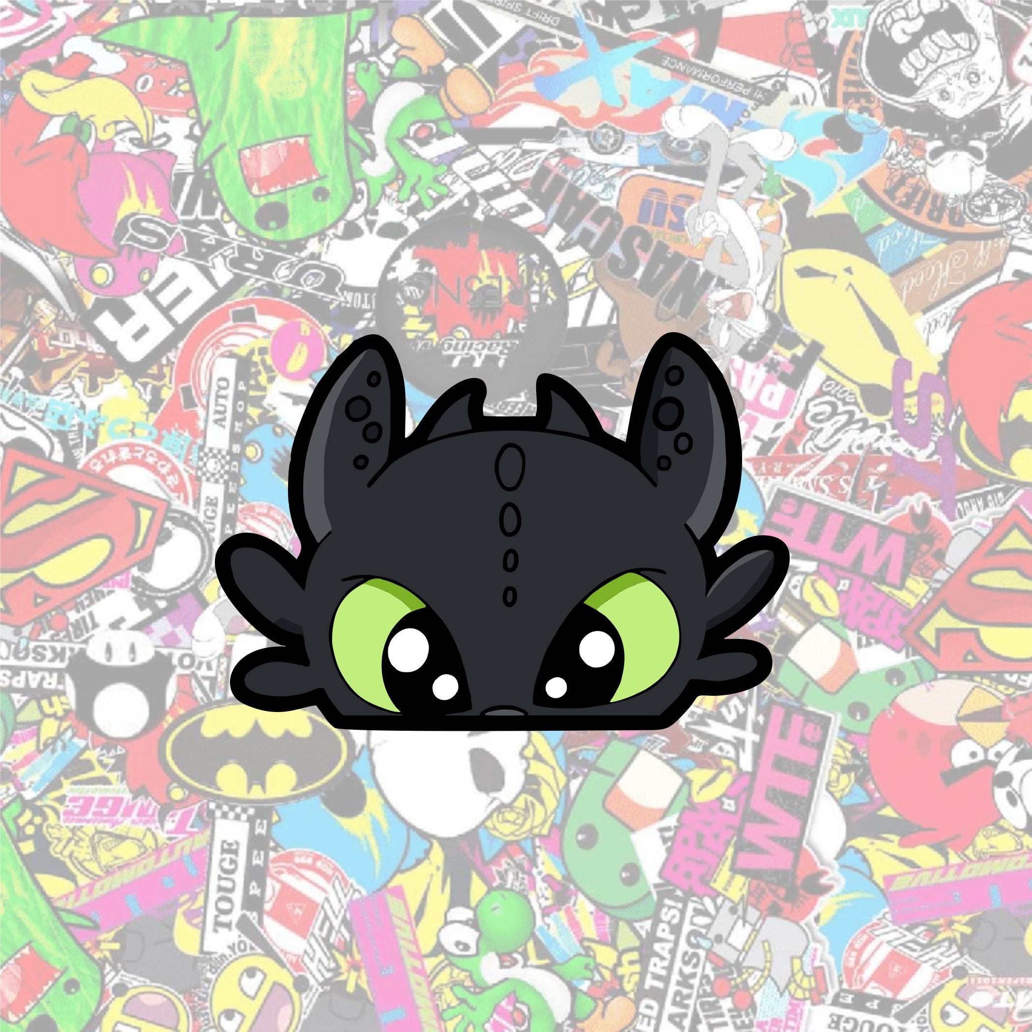 Cute Toothless Peeker